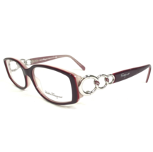 Salvatore Ferragamo Eyeglasses Frames 2641-B 584 Red Pink Silver 51-16-135 - £51.04 GBP