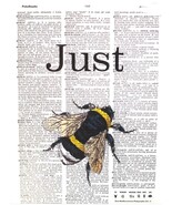 Art N Wordz &quot;Just B&quot; Original Dictionary Sheet Pop Art Wall/Desk Print - €21,30 EUR