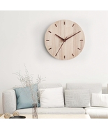 12 Inch Wall Clock Wood,Round Wall Clock Silent Non Ticking, Vintage Wal... - £76.64 GBP