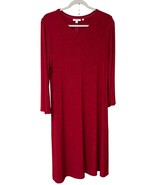 Chicos Womens Travelers Bell Sleeve Red Dress Size 2 Large US 12 Career ... - $38.82 CAD