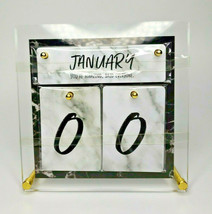 Hallmark Marble & Gold Tone Perpetual Calendar U80 - $19.99