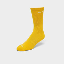 Nike Everyday Plus Performance Cushion Crew Socks Yellow White Mens 7 -12 - £10.97 GBP