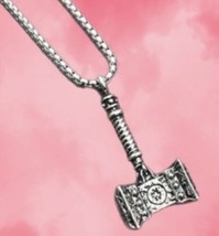 Thor Hammer Necklace - Silver Pendant - £11.97 GBP