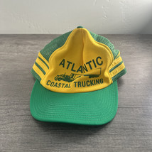 Atlantic Coastal Trucking Hat Trucker Cap SnapBack 3 Stripe Green Yellow... - $472.91 MXN