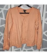 H&amp;M Button Down Orange Sweater Cardigan Size Large - $183.25 MXN