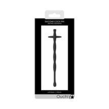 Ouch! Urethral Sounding Silicone Cock Pin Black 8 mm - £23.11 GBP