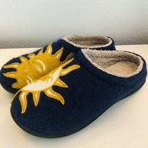 LL Bean Women&#39;s Blue Wool Sun Moon Daybreak Scuffs Slipper Clogs Size 8M... - $29.60