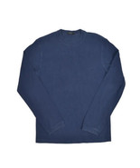 Giorgio Armani Long Sleeve T Shirt Mens 38 Navy Blue Crewneck Made in Italy - £28.12 GBP