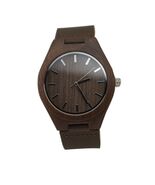Men's BH All Natural Classic Wood Watch, Quartz, 45mm, Brown Leather Ban... - $15.00