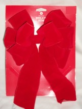 Red Velvet Large Wired Edge Christmas Gift Wreath Bow Package Wedding Fancy - £9.47 GBP