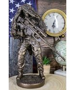 Ebros Military Marksman Marine Camouflage Sniper Statue Modern Unit Figu... - $1,533.00 MXN