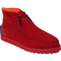 Men's TAYNO Wallabee Style Chukka Boots Soft Micro Suede MOJAVE S Red image 4