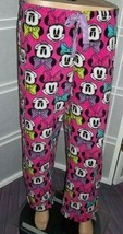  DISNEY Minnie Mouse Pink Fleece Lounge/Sleepwear Pants-Womens&#39; Small(3/5) - £8.01 GBP
