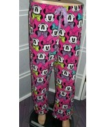  DISNEY Minnie Mouse Pink Fleece Lounge/Sleepwear Pants-Womens&#39; Small(3/5) - £7.96 GBP