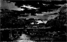 Boat House by Moonlight Lincoln Park Chicago Illinois 1905c postcard - £5.53 GBP