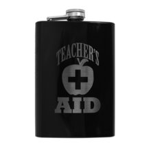 8oz BLACK Teacher&#39;s Aid Flask L1 - £16.85 GBP