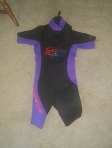 NICE Stearns Turbulence Women’S Shorty Wetsuit Black Purple Neoprene Sz S Small - £24.55 GBP