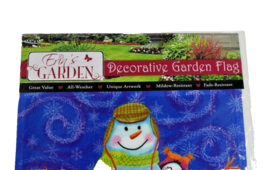 Erins Garden Snow Day Decorative Garden Flag (12.5&quot; x 18&quot;) New - £11.03 GBP