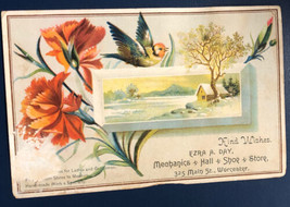 Ezra A Day Bird Flying Victorian Trade Card VTC 6 - £3.78 GBP