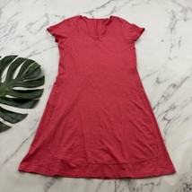 Toad &amp; Co Womens Marley Shift Dress Size M Coral Pink Short Sleeve V-Neck - £25.80 GBP