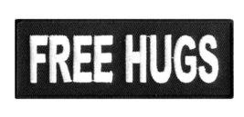 Free Hugs Embroidered Iron on Patch (4.0 X 1.5 FH-11) - £4.47 GBP