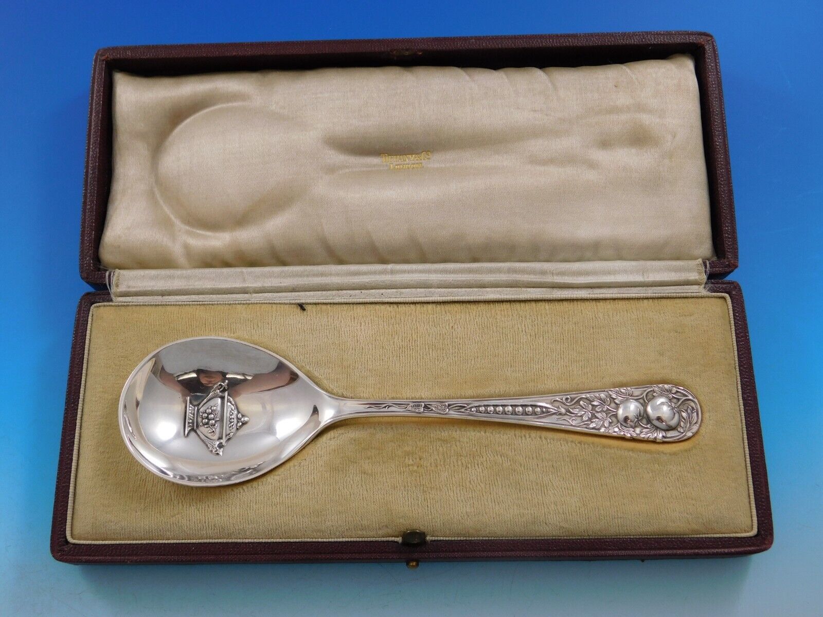 Primary image for Tiffany & Co. Sterling Preserve Spoon In Pres. Box Awarded 1St Pl. 1934 6 3/4"