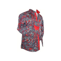 Men Shirt J.Valintin Turkey Usa Egyption Cotton Axxess Style 5406-04 Red image 4