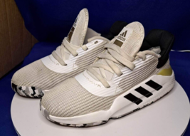 Mens Adidas Pro Bounce 2019 Size 5.5 Low Basketball Shoes GCA White Gold... - $42.06