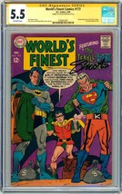 World&#39;s Finest #173 CGC SS 5.5 SIGNED Jim Shooter Batman 1st Silver Age Two-Face - £179.10 GBP