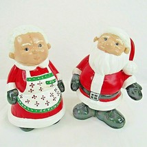 Vintage Santa and Mrs Claus Figurines 1989 Hand Painted 8&quot; Set of 2 - £16.24 GBP