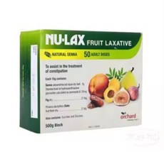 Nulax Fruit Laxative Block 2 X 500G From Pure Dried Fruits &amp; Senna Leaf Extract - £40.65 GBP