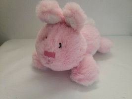 Inter American Pink Bunny Plush Stuffed Animal Laying Down White Tail - £19.45 GBP