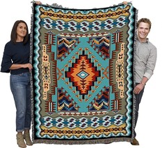 Painted Hills Sky Blanket - Southwest Native American Inspired - Gift, 72x54 - £61.00 GBP