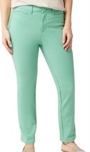 Denim &amp; Co Summer Mint Green Straight Leg Ankle Pants Size 12P - £39.57 GBP