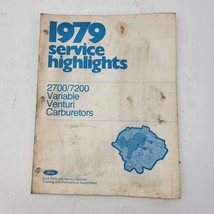 1979 Ford Service Highlights 2700 7200 Variable Venturi Carburetors - $6.29
