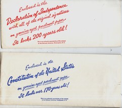 Declaration Of Independence &amp; Constitution  of the U. S. on Parchment and Book - £5.48 GBP