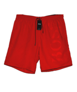 Hugo Boss  Bright Red Logo Men&#39;s Swim Shorts Beach Athletic Size XL - £55.32 GBP