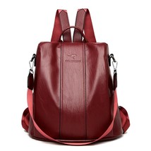 High Quality Leather Anti-theft Backpack Women Travel Large Capacity Backpa Desi - £40.91 GBP