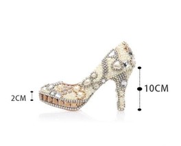 ivory pearl high heels - £147.00 GBP