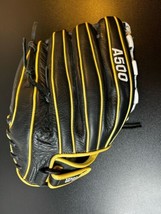 Wilson A500 Siren Fastpitch Softball Glove Black 12&quot; LHT Right Hand Adult - £24.74 GBP