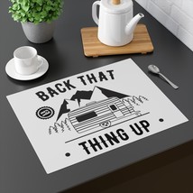 Black and White Camper Trailer Placemat | 100% Cotton | One-sided Print ... - $22.66