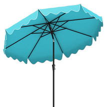 9 Feet Patio Umbrella with Crank Handle and Push Button Tilt-Turquoise -... - $2,543.11 MXN