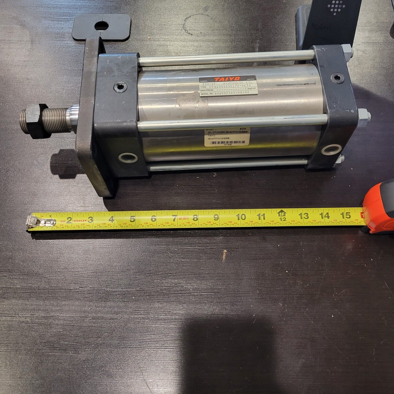TAIYO 35H-2F FFA100S35B170-BCT2 Hydraulic Cylinder  35 kgf/cm2 15.5&quot;L NE... - $197.01