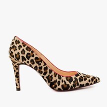 The Olbia Leopard Leather Pump Fuchsia Sole Women Shoe image 4