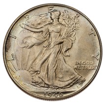 1946 Silver Walking Liberty Half Dollar 50C (Gem BU Condition) - £61.57 GBP