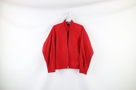 Vtg 60s Streetwear Womens XL Distressed Cafe Racer Bomber Jacket Red AS ... - $34.60