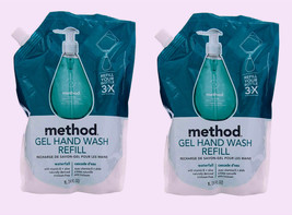 ( LOT of 2 ) MethodGel Hand Wash Refill Pouch, Waterfall, 34 Oz Each NEW - £25.88 GBP