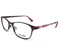 Kilter Eyeglasses Frames K5007 604 MERLOT Red Pink Green Floral 49-16-135 - £40.55 GBP