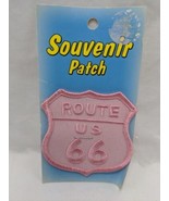 Pink Route US 66 Embroidered Iron On Patch 2 1/2&quot; - $24.42 CAD
