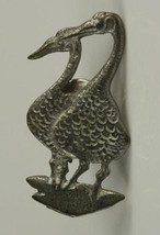 Vintage Costume Jewelry Kirk Stieff Pewter Double Goose Geese Pin P Buckley Moss - £11.82 GBP